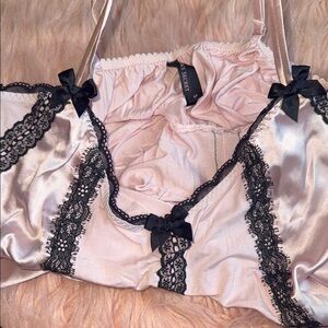 Victoria Secret Camisole with Lace Trim and Silk